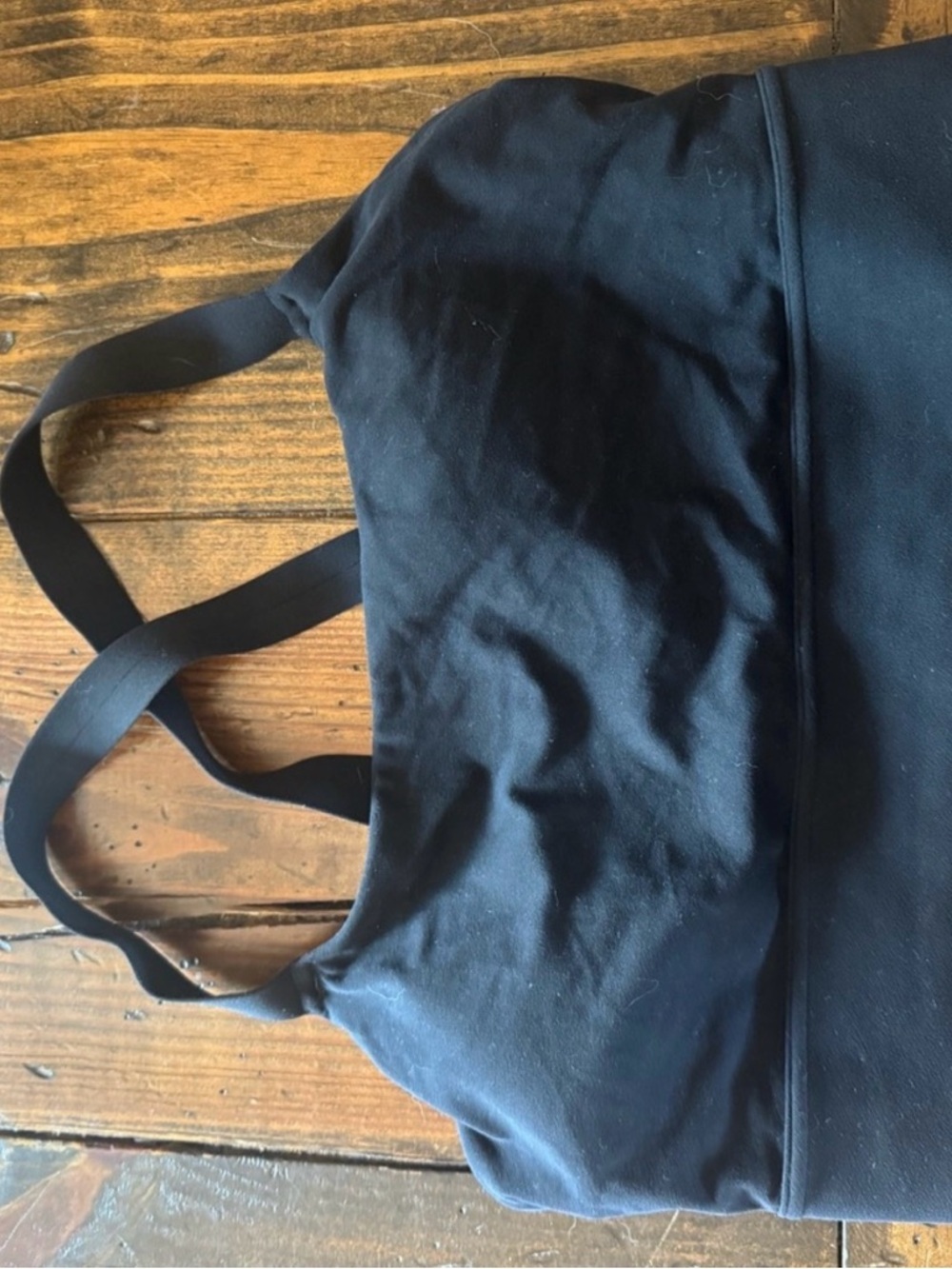 Athleta Black Double-Strap Seamless Sports Bra